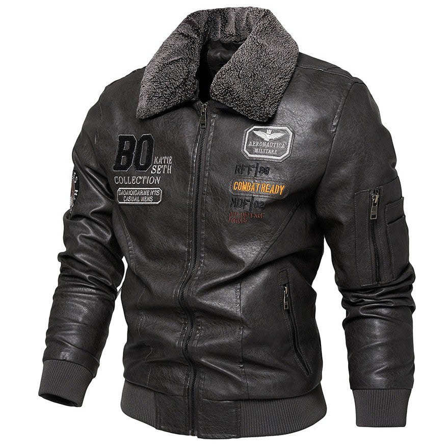 Business new Slim Genuine Leather Bomber Jacket Men Slim Leather Flight Jacket Black Pilot Coat High Quality Male Warm Jackets