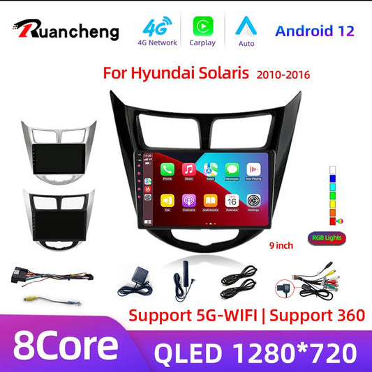 Android 12 Car Radio For Hyundai Solaris Verna Accent 1 2010 - 2016 Multimedia Video Player Navigaion GPS 2 din 4G DVD Head unit