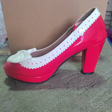 New style women's high heels elegant work single shoes thick heel waterproof platform party gathering OL women's single shoes