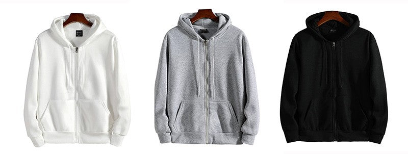 Zipper Hoodies Autumn Winter Men's New Long Sleeve Hooded Sweatshirt Fashion Casual Male Outfit Sportwear Loose Fit Clothes