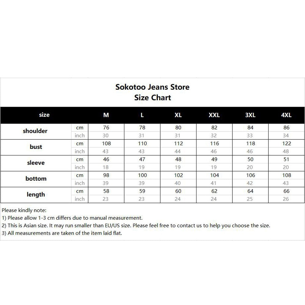 Sokotoo Men's zippers black biker jean jacket Streetwear thick denim slim coat with belt High quality