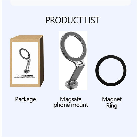 2025 Magnetic Cold Shoe Phone Holder Adapter with 1/4" Screw Magsafe Phone Tripod Mount for iPhone 16-12 DSLR Camera Monitor