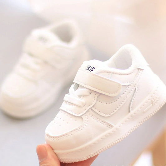 Children's Fashion Sneakers New Kids White Non-slip Casual Shoes Boys Girls Breathable Sneakers Toddler Outdoor Sports Shoes