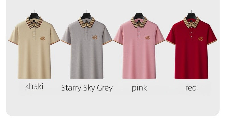 2025 new luxury men's short sleeved summer high-quality designer boutique brand embroidered polo shirt business casual T-shirt
