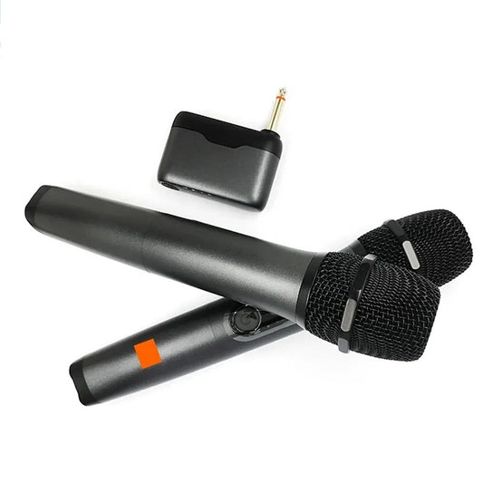 Microphone Wireless UHF 2 Channel Karaoke System Built-in Lithium Battery Cordless Handheld Mic For JBL Church Party Speaker