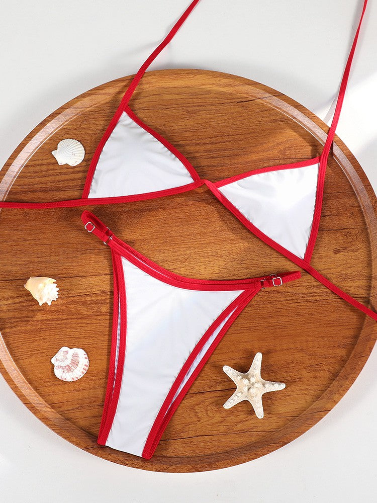 Rinabe Printed Bikini Set Triangle Bikinis Low Waist Swimsuit For Women Micro Thongs Bathing Suits 2025 Biquini Summer Beachwear