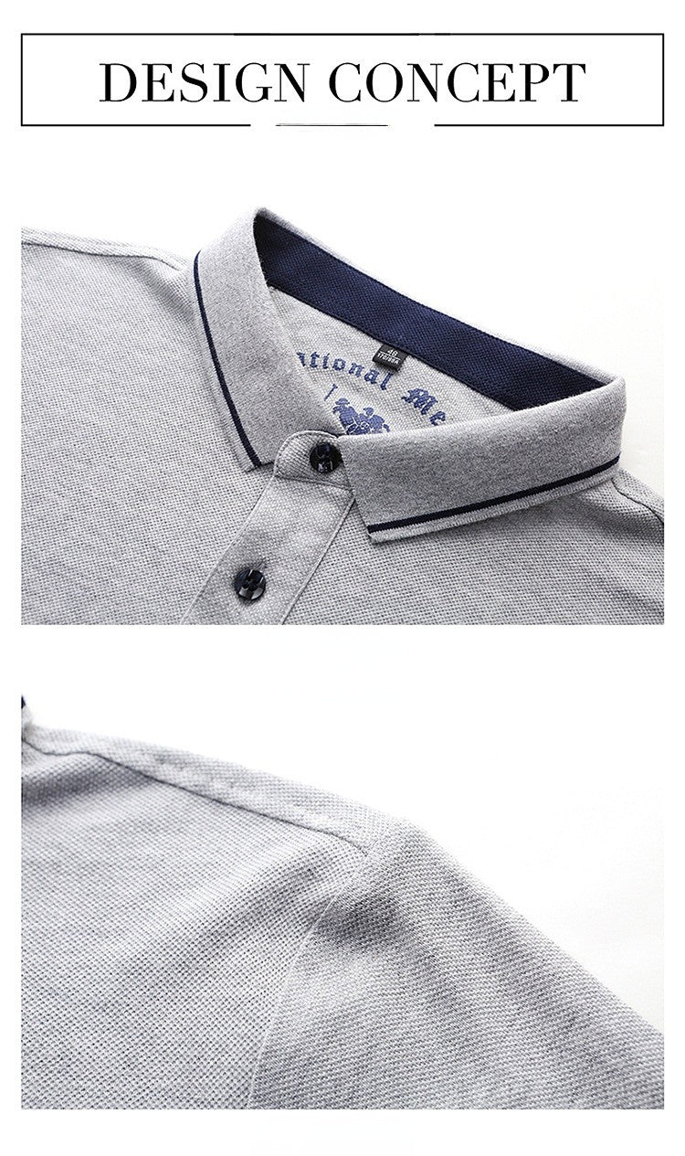 New Summer Embroidered Pure Cotton Men's Luxury Polo Shirt Top Casual Short Sleeved Fashionable Wrinkle Resistant Men's T-shirt
