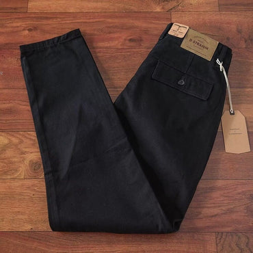 Loose Straight Leg Cotton Casual Pants for Men Summer Waed Khaki Workwear Trousers Youth Faion Long Pants Busin Casual