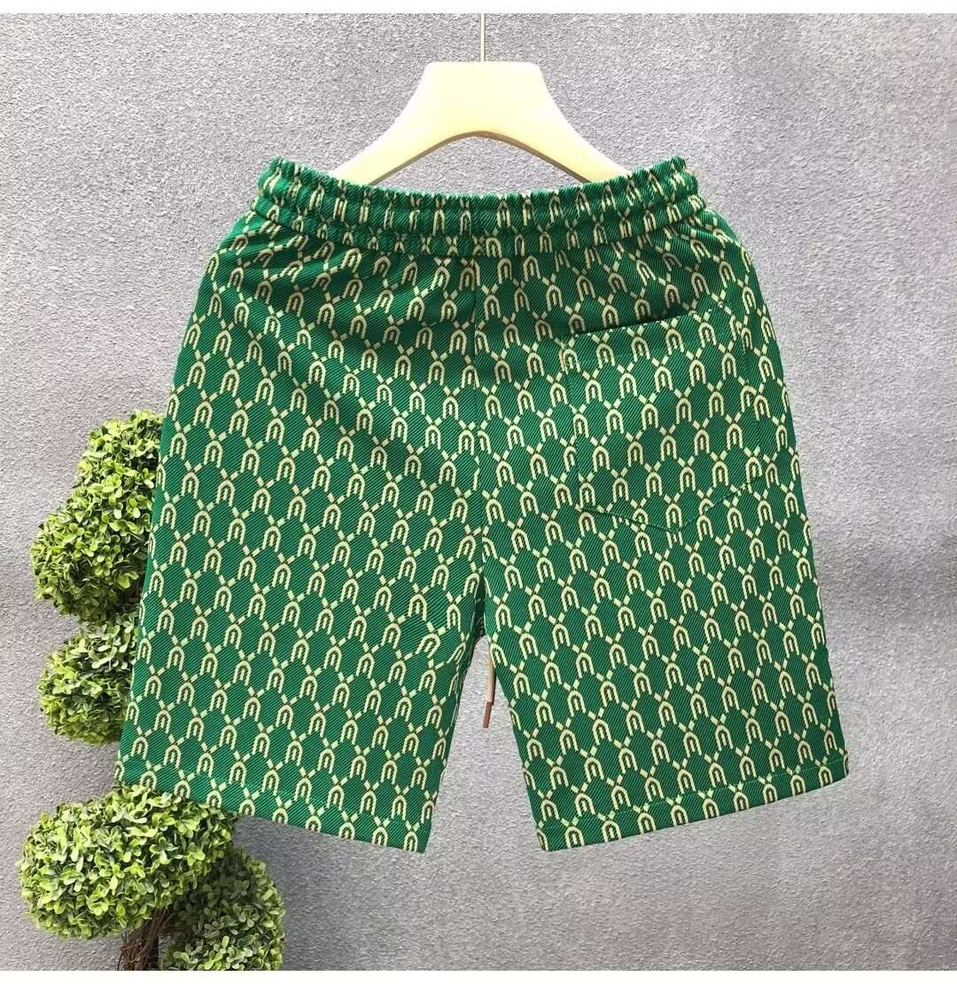 High Quality Men's Shorts Summer American Gym Shorts Fashion Green Short Pants Harajuku High Street Men's Clothing Streetwear