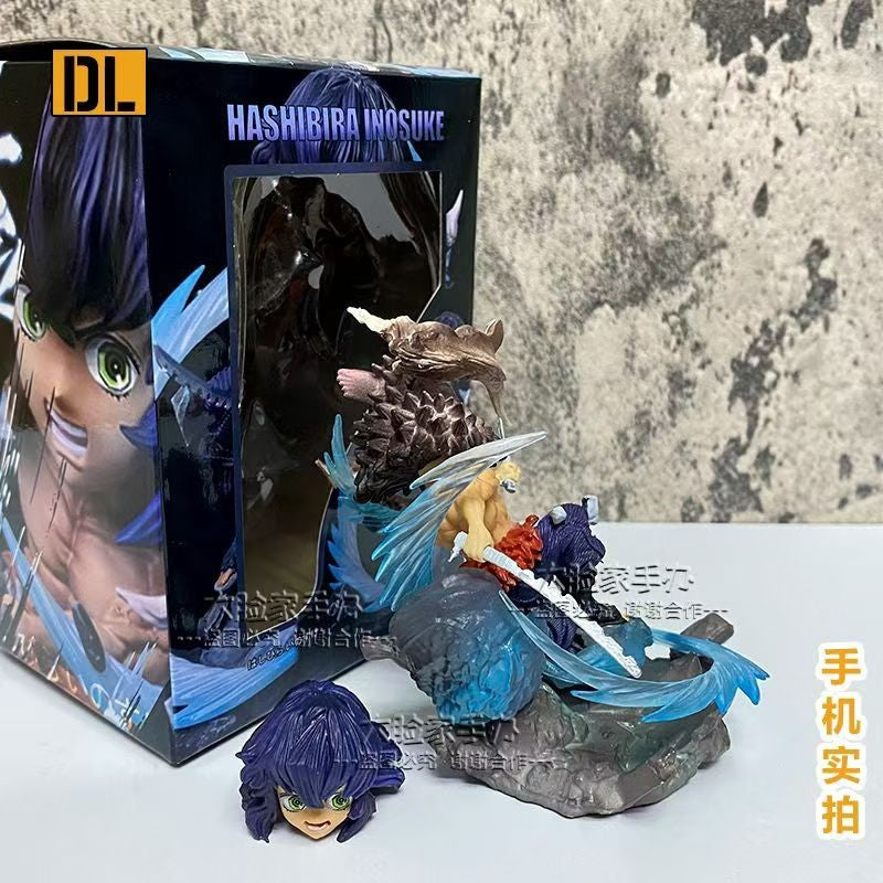 Demon Slayer Hashibira Inosuke G5 Anime Figura Robô Colecionável Boneco de Ação Presente