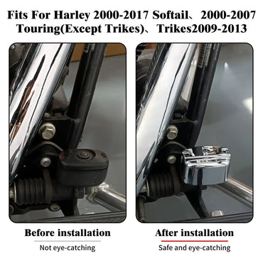 Motorcycle Rear Brake Master Cylinder Cover For Harley Heritage Softail Low Riders FLST 00-17 Touring Road King FLHT 00-07