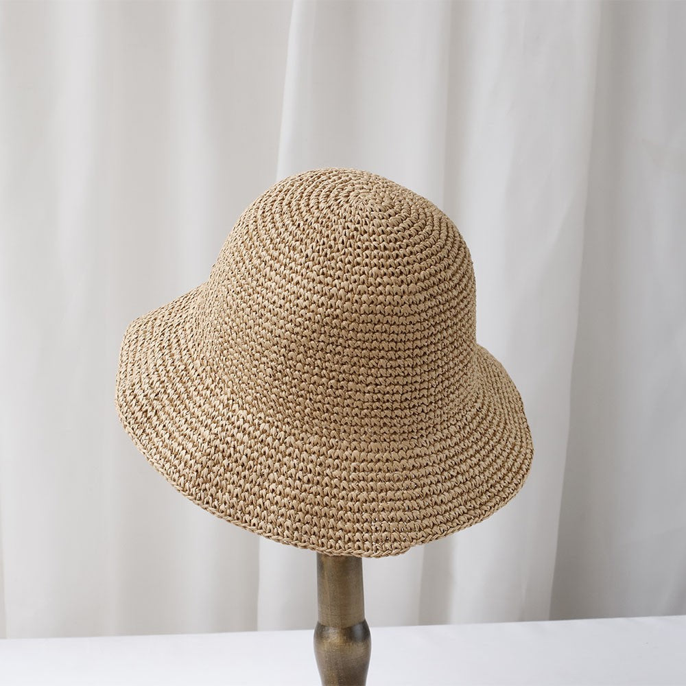 2025 Y2K beach Korean Straw Hat Summer Women Visor Bucket Hat Fisherman Hat Hand weaving Panama Girl Fishing handmade Sun Hats