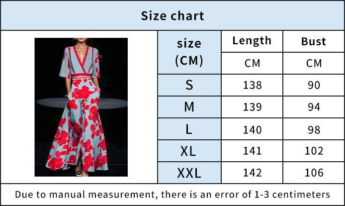 Women Fashion 2024 Spring V Neck Belted Party Long Dress Sexy Printing A-Line Bo