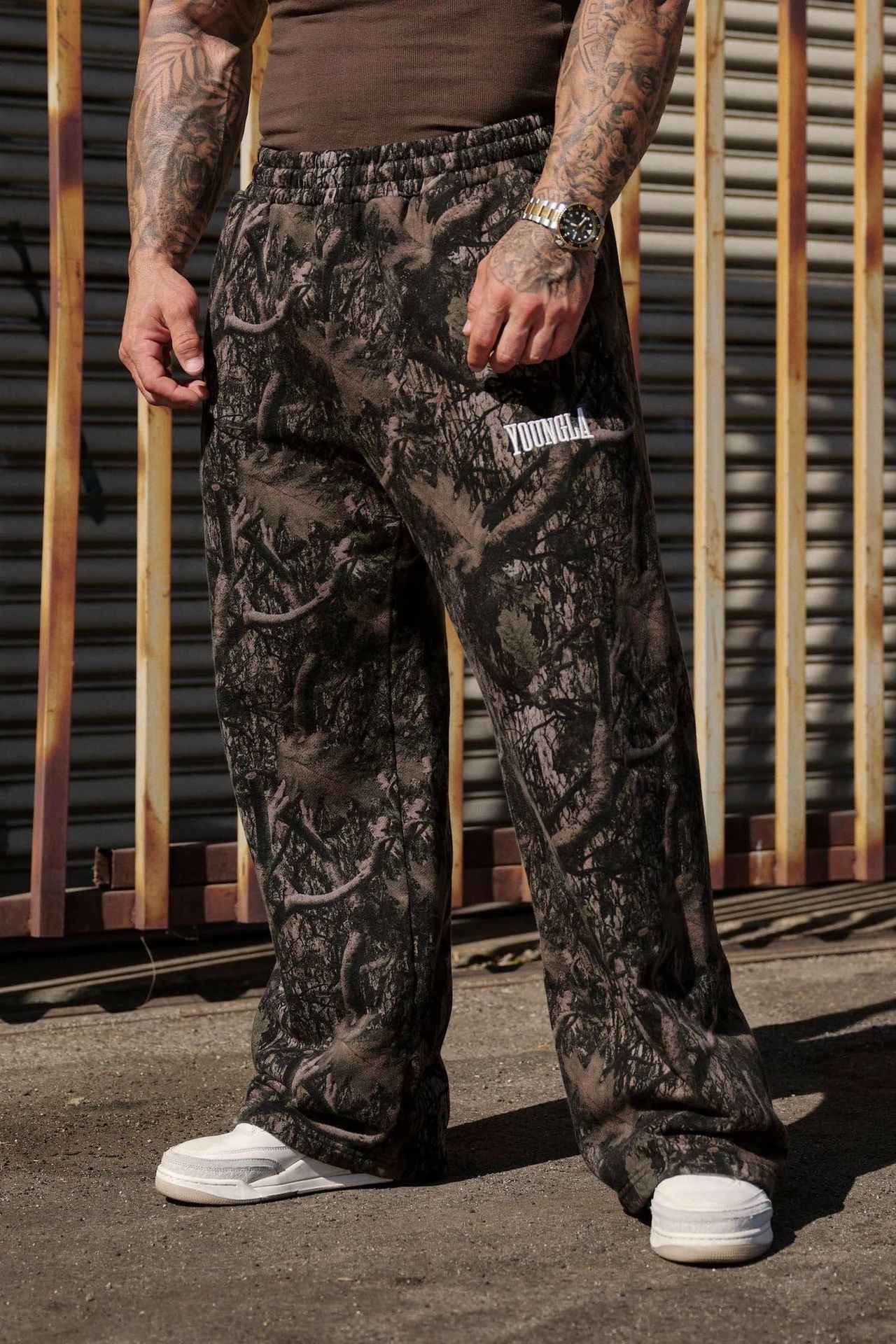 new Young American trendy sweatpants collaboration anime joggers cotton terry print wide-leg casual pants hip-hop street pants
