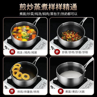 MOEYE Soup Pot 316L Antibacterial Stainless Steel Milk Pot 5 Layers Thickened Bottom Non-stick Cooking Pot Kitchen Saucepan