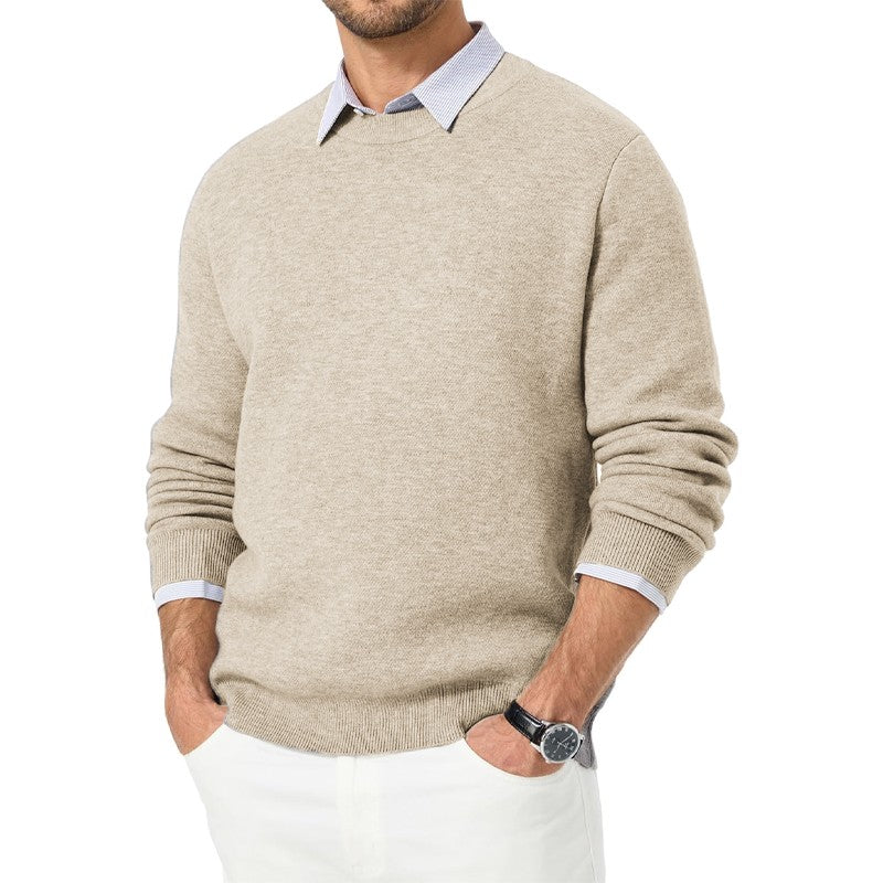 Animal Game Men's Woolen Knit Sweater Crew Neck Casual Pullover Knitwear Autumn Classic Soft Cold Blouse Winter Warm Streetwear