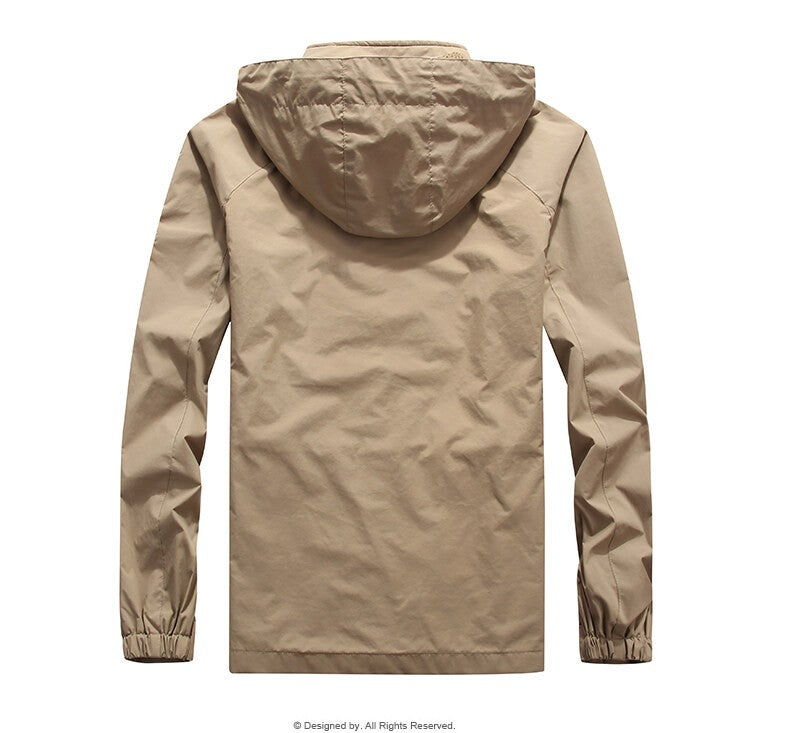 Camping Hiking Jacket Men Spring Autumn Outdoor Sports Breathable Coats Climbing Trekking Windbreaker Travel Waterproof Jacket