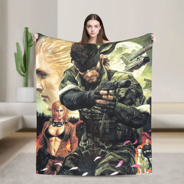 Super Soft BlanketKids Decorative Game Metal Gear Solid Bedding Throws Flannel Bedspread For Couch Chair Sofa Bed Fluffy