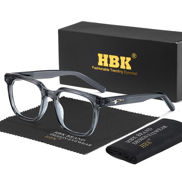 HBK Retro Rimless Sunglasses For Women Men Small Square Gold Frame Brand Design Tea Shades Rectangle UV400 Zonnebril Eyewear