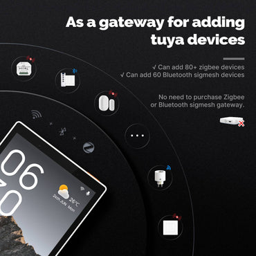 MOES Tuya Wifi Smart 5-inch Touch Screen US Center Control Panel Voice Control Alexa And ZigBee Gateway Built-in Scene Control