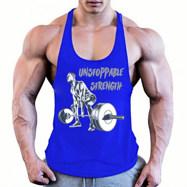 Mens Muscle Fitness Singlet, Gym Stringer Tank, Bodybuilding Vest, Fashion Quick-Dry Lightweight Sleeveless Workout Shirt