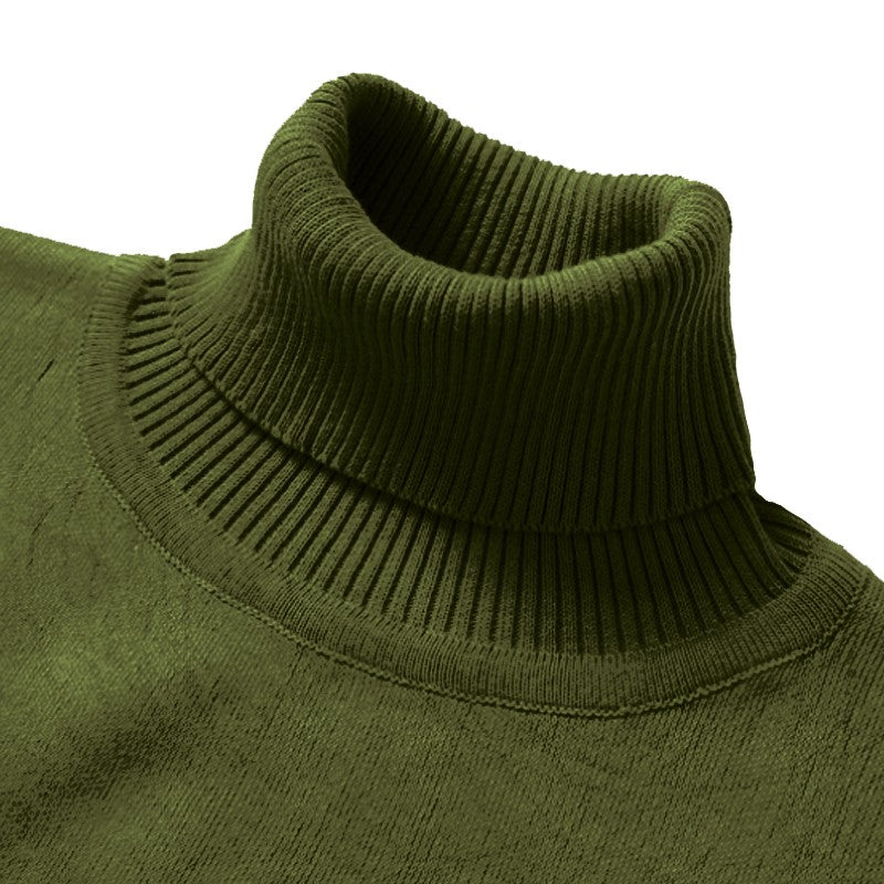 Winter Turtleneck Sweater New Men's Casual Rollneck Knitted Swatshirts Warm Men Jumper Wool Autum Sweaters