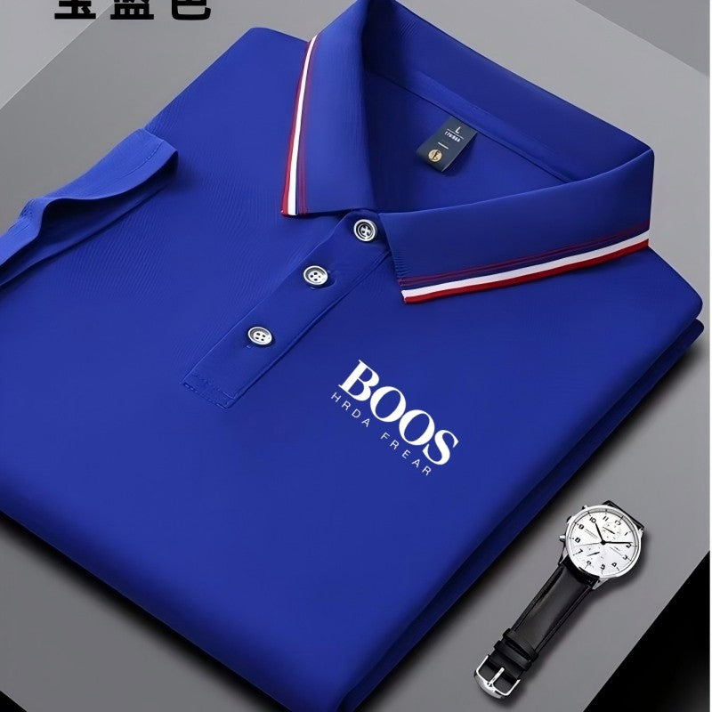 2025 Summer New Embroidered Men's Short Sleeved Polo Shirt Fashion Design Golf Top Casual T-shirt