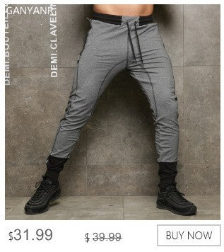 GANYANR Brand Running Pants Men Winter Fitness Crossfit Training Sports Jogger Long Trousers Athletic Loose Jogging Gym Training