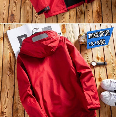 Winter Men's Jacket, Thick Fleece Lined Waterproof Windproof Loose Fit Warm Parka Coat