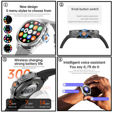 Novo Para Xiaomi S4 Ultra Outdoor Sports Smart Watch Masculino 1,53 polegadas AMOLED NFC GPS Bússola Frequência cardíaca À prova d'água Chamada BT Smartwatch