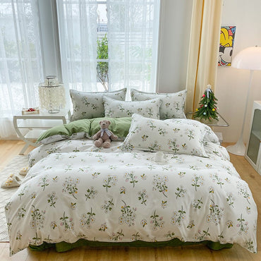 3-piece printed bedding set - soft polyester, machine washable, includes 1 duvet cover and 2 pillowcases for bedroom, guest room