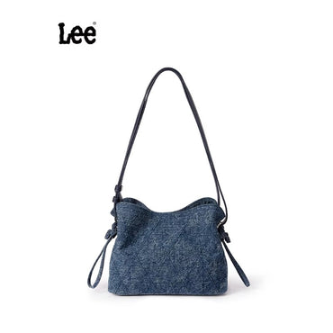 LEE Chinese Knot Denim Blue Women's Handbag Fashion Trend Daily Jeans Medium Size Tote Shoulder Bag for Ladies Commute Tote Bag
