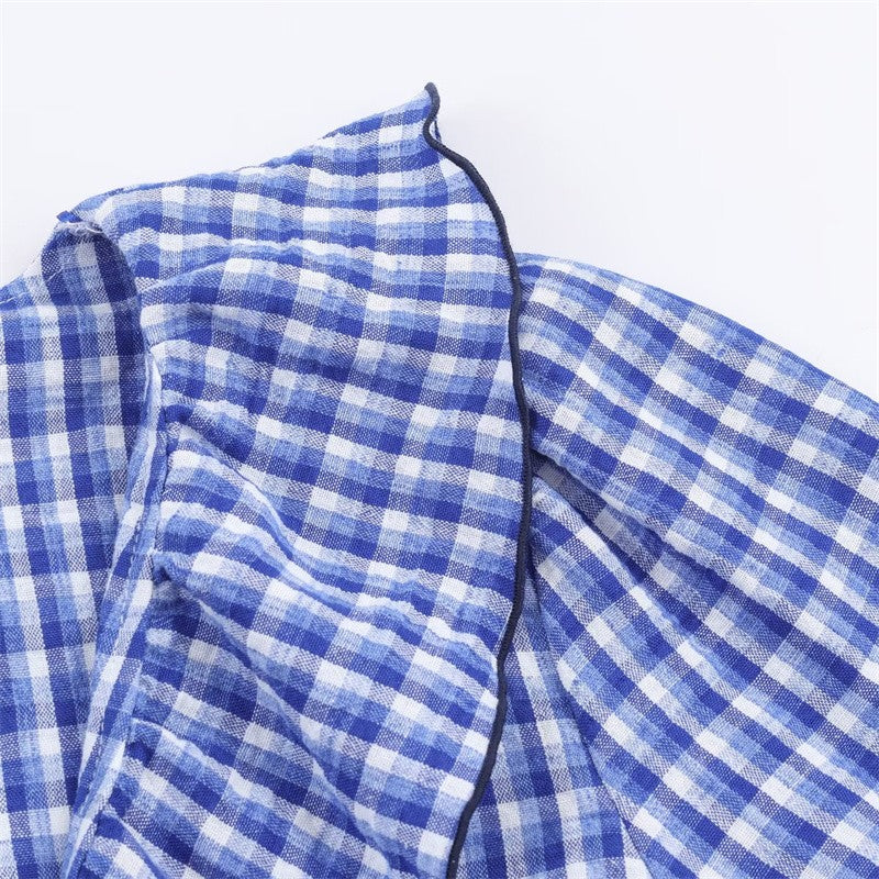 Women's Shirt Fall 2025 New Red Check Long Sleeve Stacked Decoration Pastoral Collegiate Shirt Casual Fashion Lively Personality