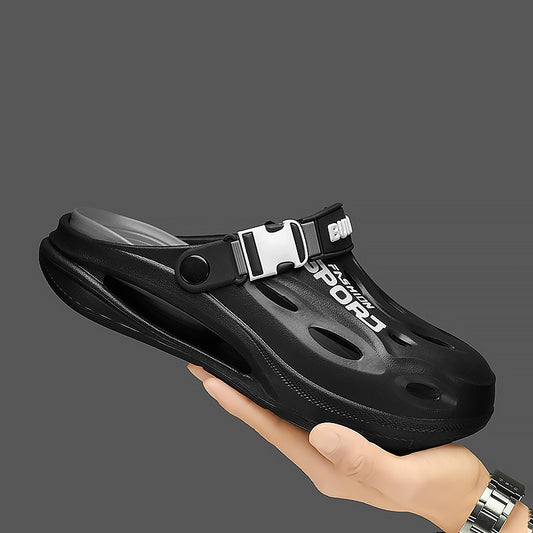 A Pair of Men's New Clogs, Summer New Wear-Resistant, Non-Slip Sports Beach Shoes, Soft-Soled Comfortable Men's Shoes for Driving