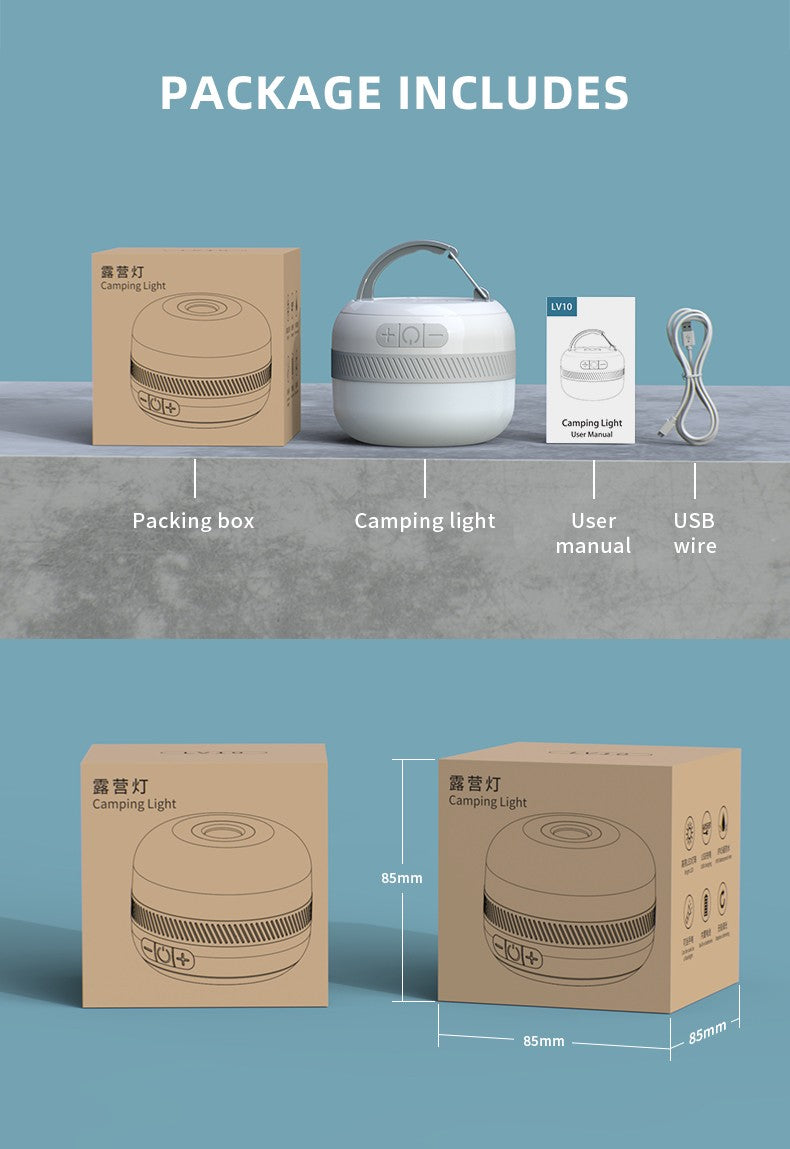 NATFIRE LV10 Rechargeable LED Camping Lantern Up to 230 Hours Camping Lighting Fixture Portable Emergency Light with Magnet Base