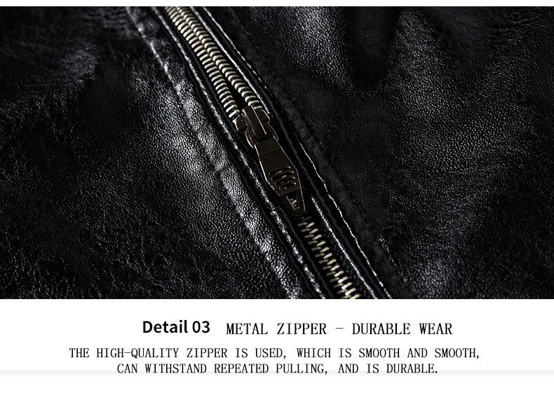 Motorcycle commuting racing suit outdoor cycling suit jacket autumn European and American tough guy lapel leather jacket