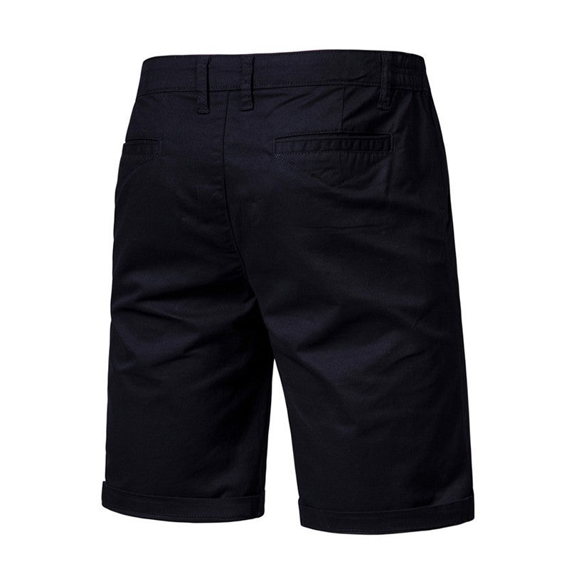 Men Summer Soild Cotton Shorts For Man Casual Business Shorts Elastic Waist Sport Beach Shorts Gym Running Shorts Male Clothing