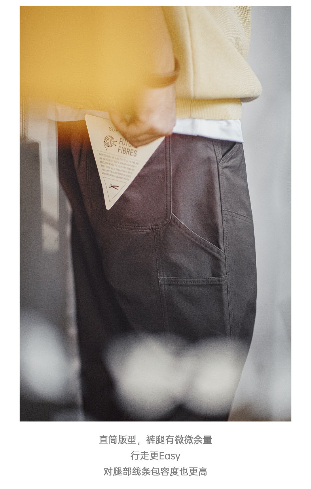 Maden Vintage Solid Logging Pants Versatile Cotton Straight Casual Lumberjack Pants with Zipper Fly and Pockets Trousers for Men