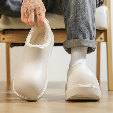 EVA new slip-on chef shoes men and women general casual big head shoes lightweight thick soles all wear rain shoes