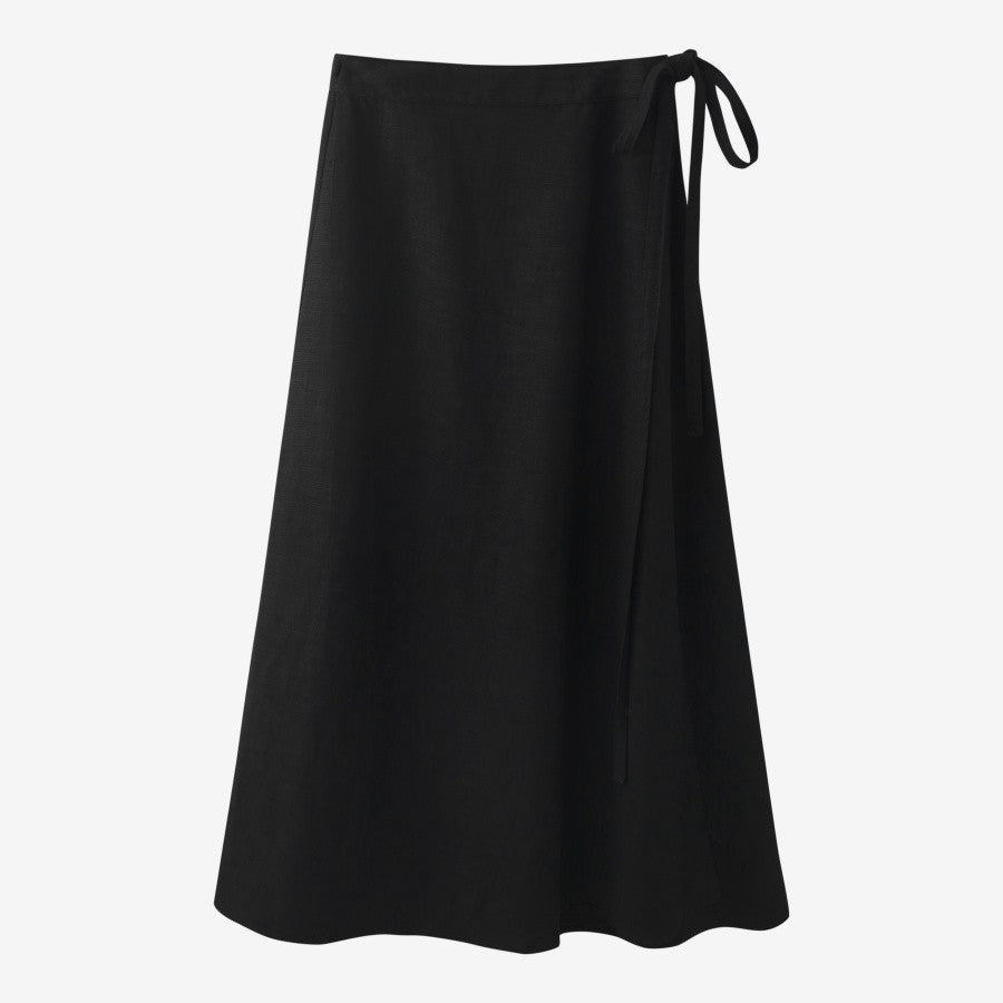 AS 2025 spring summer woman  linen one pieces  wrap skirts adjustable waist 2cm
