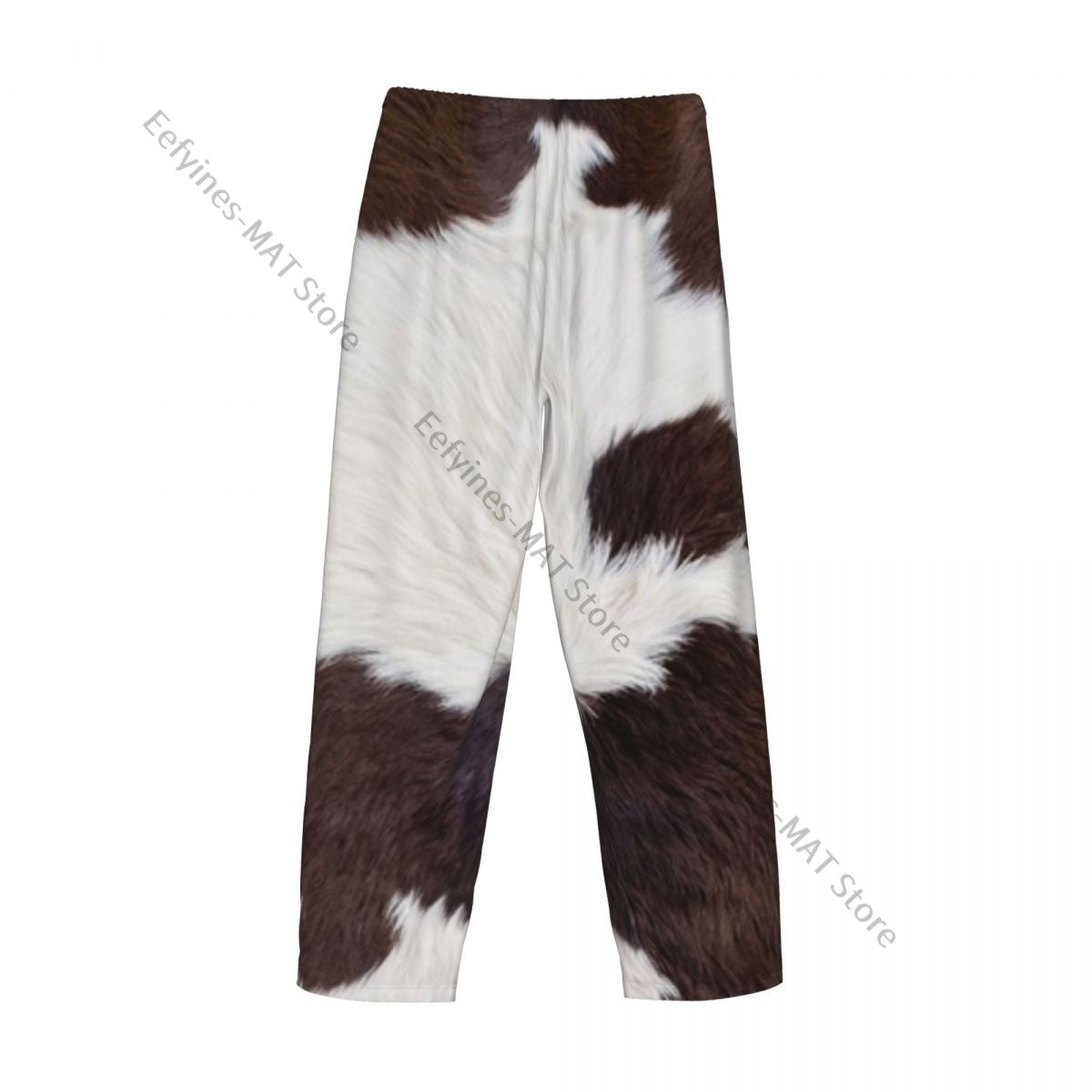 Cow Skin Texture Mens Pajamas Pyjamas Pants Lounge Pants Sleep Bottoms