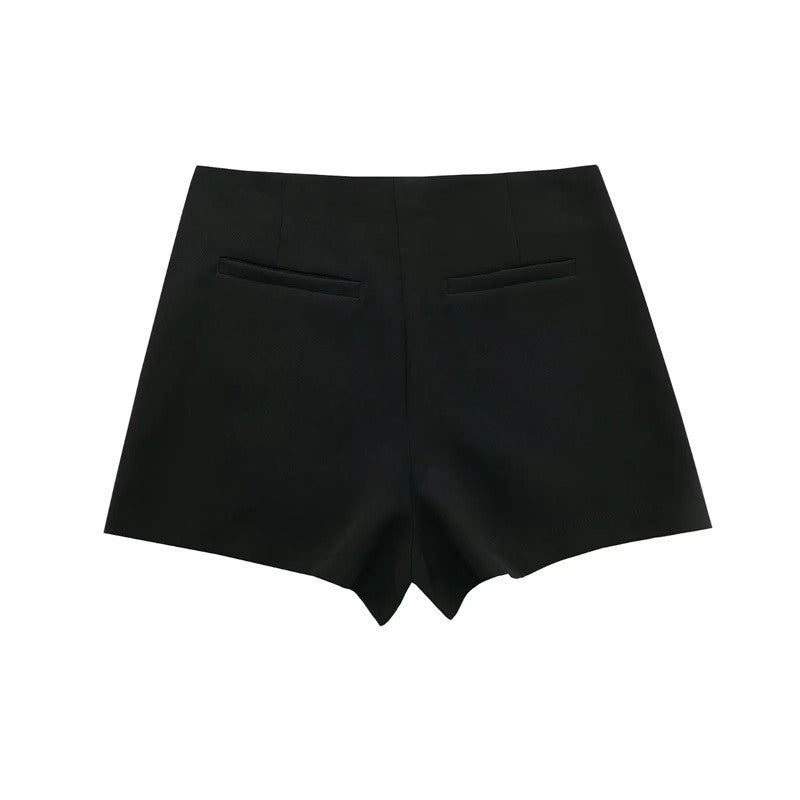 MUJER 2025 Black Mini Skirt Shorts Woman Fashion Asymmetric Skort For Women High