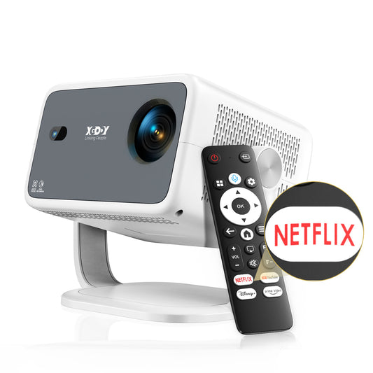 XGODY 650ANSI Projector 4K 1080P Android 13 Netflix Offically Projectors Auto Keystone Focus Air Mouse Wifi BT5.2 Portable Home