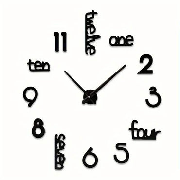 Frameless giant wall clock, modern home decoration, bedroom, and for home office. living room decoration