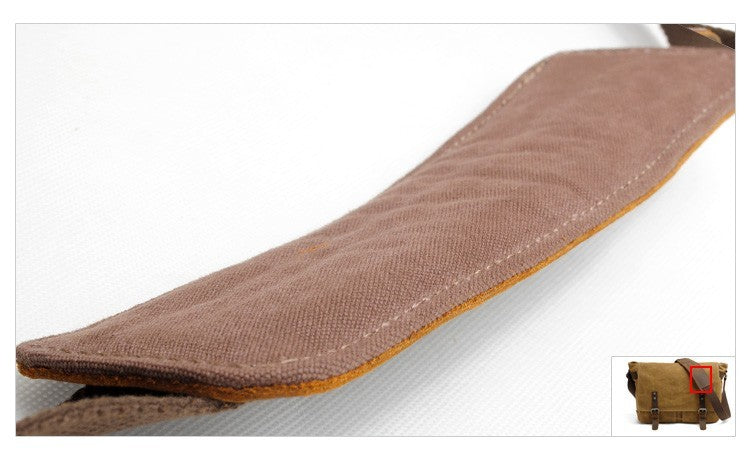 New Fashion Thick Wax Canvas Men Shoulder bag Messenger bag Men Crossbody Bag Vintage male Leisure Sling bag Casual Boy