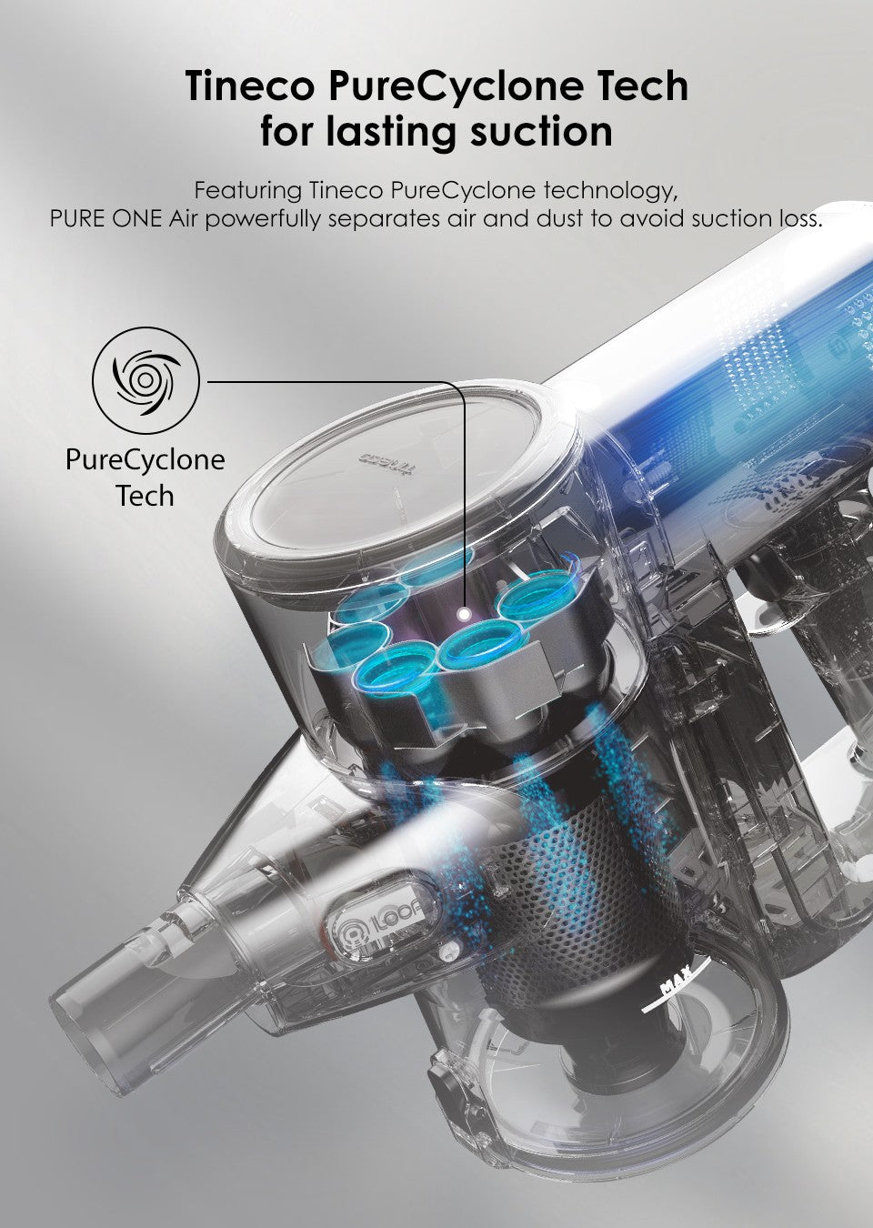 Aspirador de Pó Sem Fio Tineco Pure One Air para Casa, Vassoura, Super Leve, Silencioso, Potente, Máquina de Limpeza