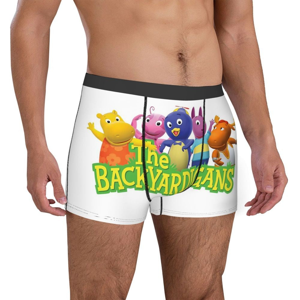 Boxer Underpants Shorts Backyardigans Funny Panties Men's Comfortable Underwear for Homme Man Boyfriend Gift
