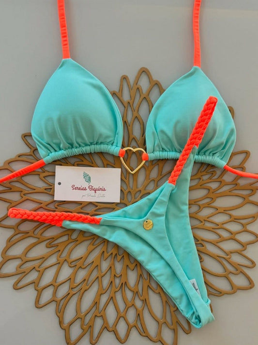 Micro Bikini 2025 Swimwear Women Swimsuit Sexy luxury Brazilian Bikini Set Halter Green Biquini Push Up Pearl Beachwear Female