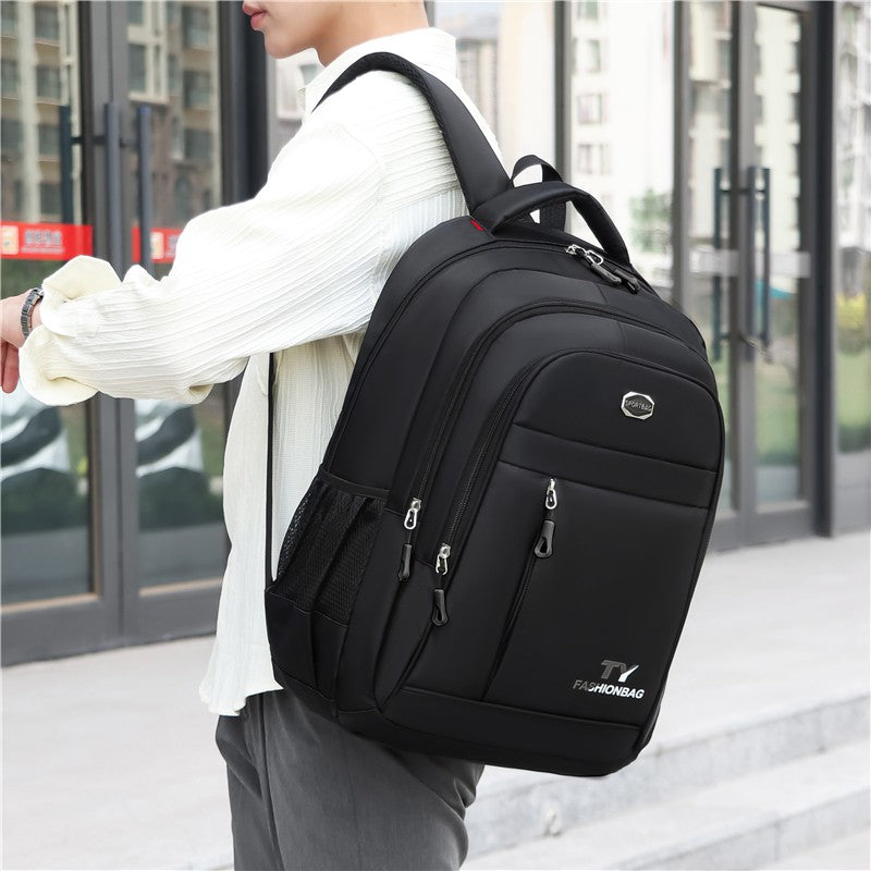Mochilas Minimalistas de Grande Capacidade Masculinas Impermeáveis Oxford Mochila Escolar para Deslocamento Casual de Negócios Múltiplos Bolsos Bolsa de Viagem