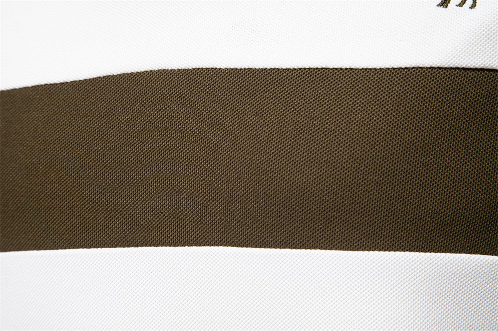 AIOPESON Men's Summer V-Neck Striped Polo Shirt Breathable Slim Fit Polo Shirts for Men Lightweight Casual Athletic Polo